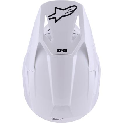 Alpinestars S-M3 White Motocross Helmet - Chromeburner