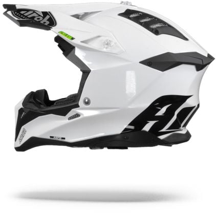 Airoh Aviator 3 White Motocross Helmet - Chromeburner