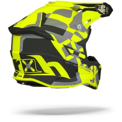 Airoh Striker XXX Flat Yellow Motocross Helmet - Chromeburner