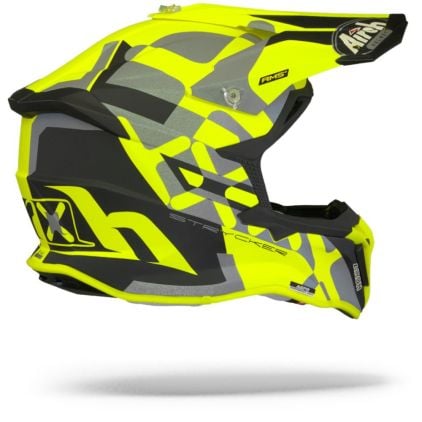 (今週限定)Airoh Strycker Helmet yellow matt Airoh Striker XXX Flat Yellow Motocross Helmet - Chromeburner