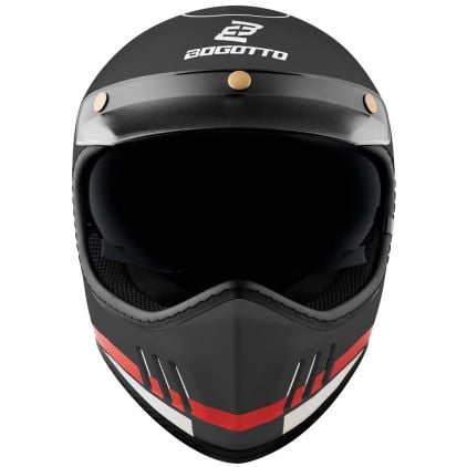 Bogotto FF980 EX-R Caferacer Cross Helmet - Chromeburner