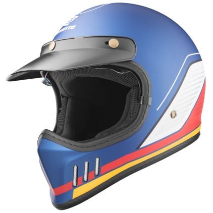 Bogotto FF980 EX-R Caferacer Cross Helmet - Chromeburner