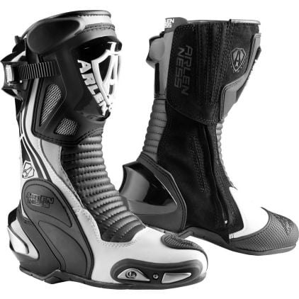 ARLEN NESS バイクブーツ ホワイト/ブラック　サイズ38 Arlen Ness Pro Shift 2 Motorcycle Boots - Chromeburner