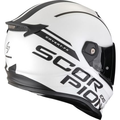 scorpion covert helmet white 2 Open Face Marauder 2 SM profile shell has been aerodynamically tuned for motorcycle riding Scorpion Covert FX Danko Full-Face