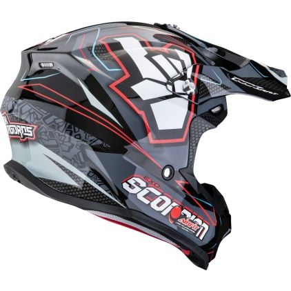 Scorpion VX-16 Evo Air Rok Motocross Helmet - Chromeburner