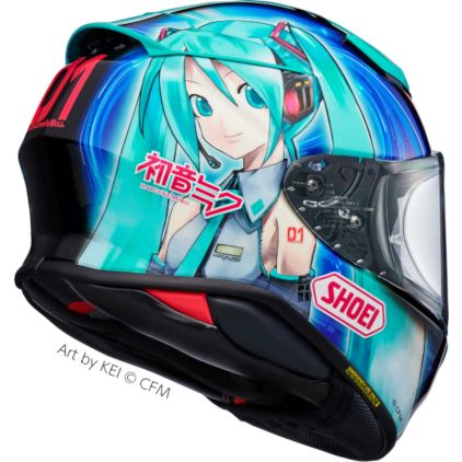 mikimuー Shoei NXR2 Hatsune Miku Helmet - Chromeburner
