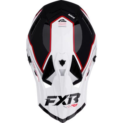 FXR Helium Logo Carbon Motocross Helmet - Chromeburner