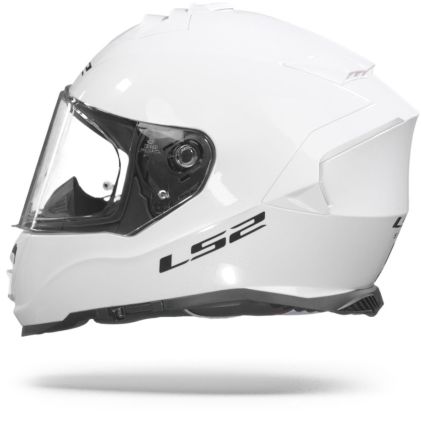 LS2 Ff800 Storm Solid White Full Face Helmet - Chromeburner