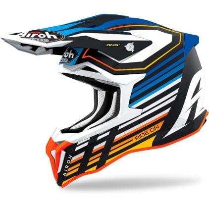 Airoh Strycker Shaded Carbon Motocross Helmet - Chromeburner