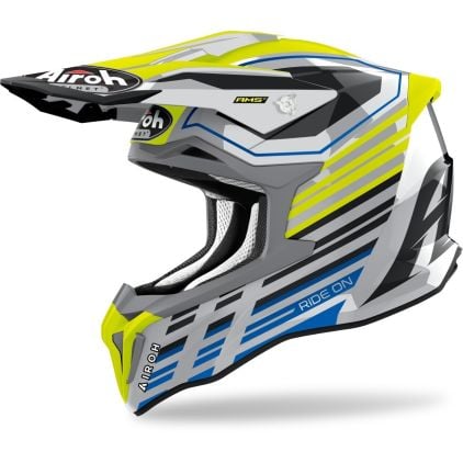 Airoh Strycker Shaded Carbon Motocross Helmet - Chromeburner