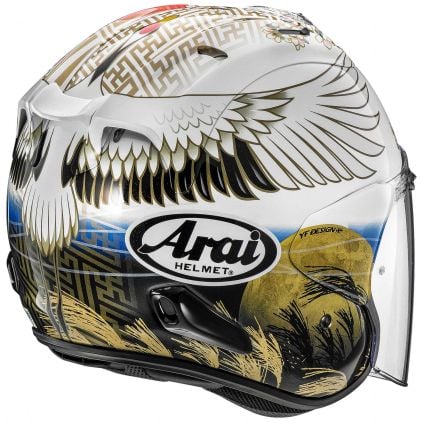 23日までArai SZαIII Arai SZ-R Evo Tsubasa Replica Jet Helmet - Chromeburner