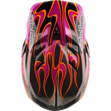 Troy Lee Designs D4 Carbon MIPS Torched Downhill Helmet - Chromeburner