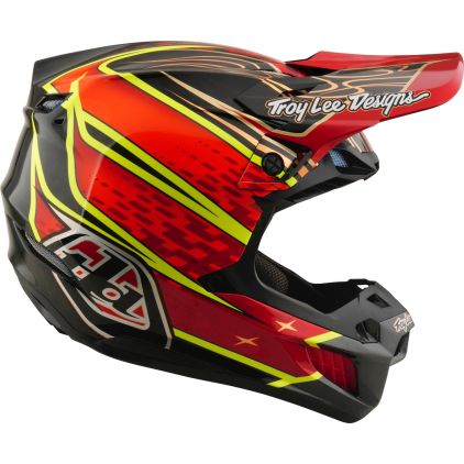 Troy Lee Designs SE5 Carbon MIPS Wings Motocross Helmet - Chromeburner