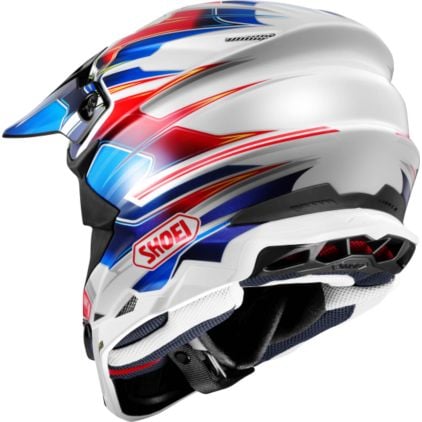 Shoei VFX-WR 06 Sparkle Motocross Helmet - Chromeburner