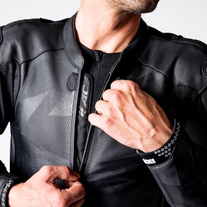 IXS Ace 1.0 One Piece Motorcycle Leather Suit - Chromeburner