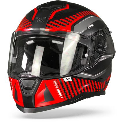 Nexx SX.100R Skidder Black Red Matt Full Face Helmet