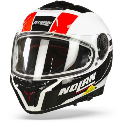 Nolan N80-8 Mandrake N-Com 49 Metal White Black Red Full Face Helmet