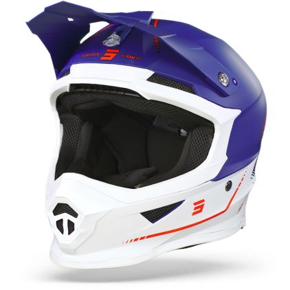SHOT Furious Raw 3.0 Navy Red Matt Offroad Helmet