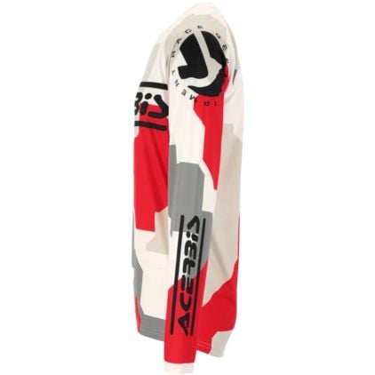 Acerbis MX Linear Sumbawa White Grey Motocross Jersey - Chromeburner