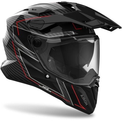 Airoh Commander 2 Stylish Full Carbon Black Grey Red Full Face