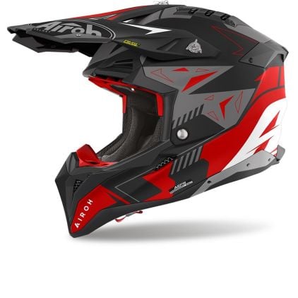 Airoh Aviator 3 Spin Red Matt Helmet - Chromeburner