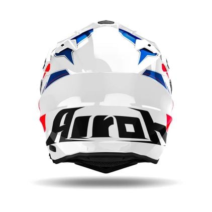Airoh Commander 2 Reveal White Red Adventure Helmet - Chromeburner