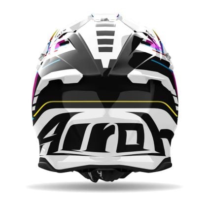 Airoh Twist 3 Rainbow White Purple Offroad Helmet - Chromeburner
