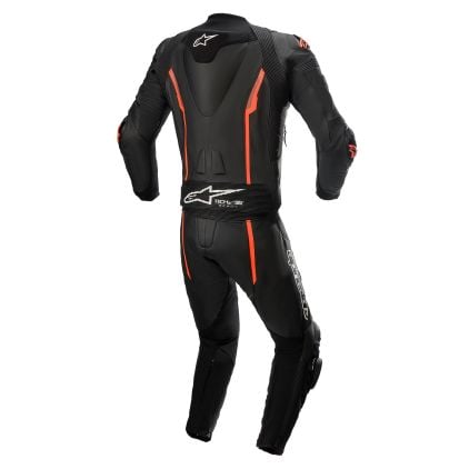 Alpinestars Missile V2 Leather Suit 2 Pc Black Red Fluo - Chromeburner