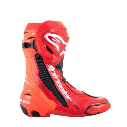 Alpinestars Supertech R Boots Bright Red Red Fluo - Chromeburner