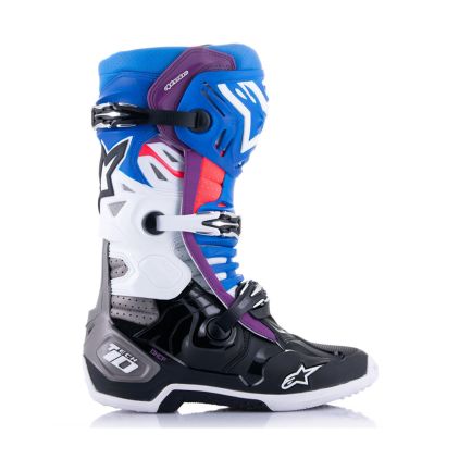 Alpinestars Tech 10 Supervented Black Enamel Blue Purple White