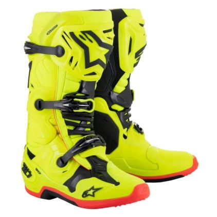 Alpinestars Tech 10 Yellow Fluo Black Red Fluo Chromeburner
