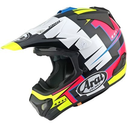 Arai MX-V EVO Battle Amarillo Multicolor Casco Motocross