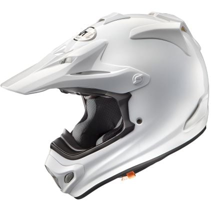 Arai MX-V EVO Solid White Motocross Helmet - Chromeburner