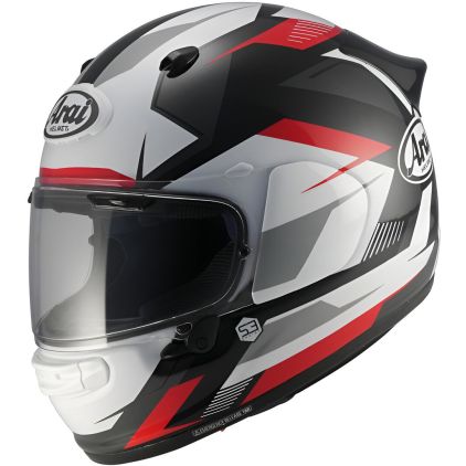 Arai Quantic Supra Red Black White Full Face Helmet - Chromeburner