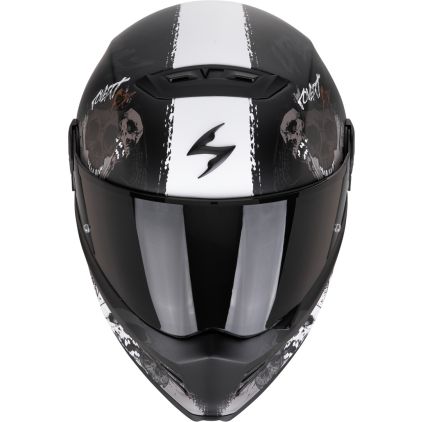 Scorpion Covert FX Skullz Black Grey Orange Full Face Helmet