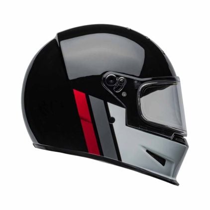 Bell Eliminator Black White Full Face Helmet - Chromeburner