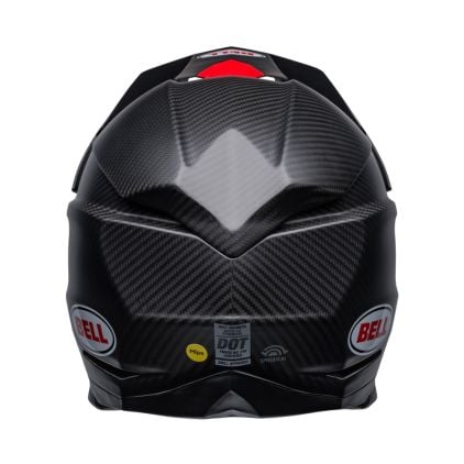 Bell Moto-10 Spherical Solid Replica Satin Gloss Black Red Helmet