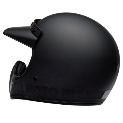 Bell Moto-3 Classic Solid Blackout Helmet Full Face - Chromeburner