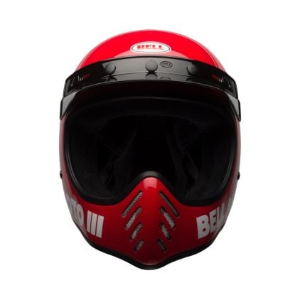 Bell Moto-3 Classic Solid Gloss Red Helmet Full Face - Chromeburner