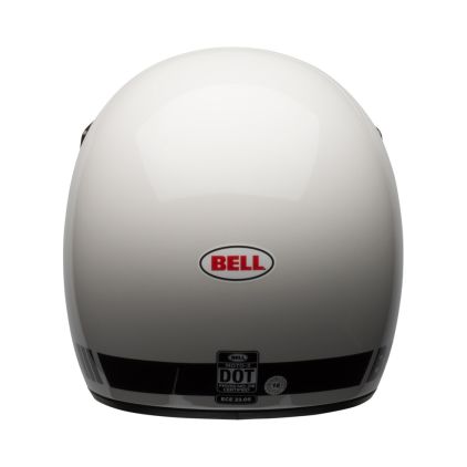 Bell Moto-3 Classic Solid Gloss White Helmet Full Face - Chromeburner