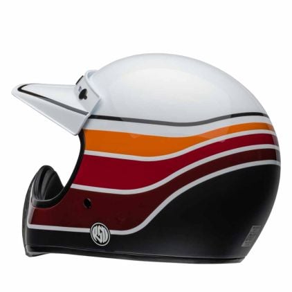 Bell Moto-3 RSD Saddleback Satin Gloss White Black Full Face