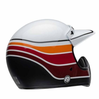 Bell Moto-3 RSD Saddleback Satin Gloss White Black Full Face