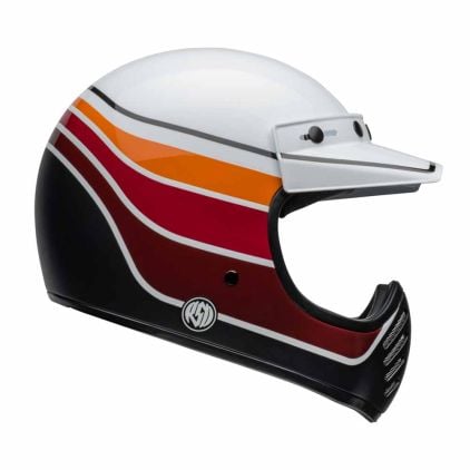 Bell Moto-3 RSD Saddleback Satin Gloss White Black Full Face