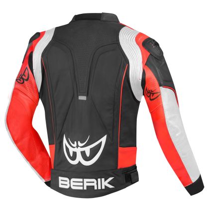 Berik Air-B Black Red Leather Motorcycle Jacket - Chromeburner