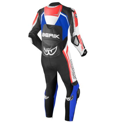 Berik Race-Tech Black Red Blue One Piece Motorcycle Suit