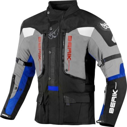 Berik Motorradjacke Schwarz Blau Berik NJ-203328 Adventure