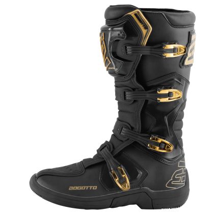 Bogotto MX-5 Black Gold Motocross Boots - Chromeburner