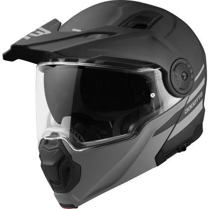 Bogotto FG-102 Duo グラスファイバーヘルメット Bogotto FG-102 Duo Matt Black Fiberglass Flip Up Helmet - Chromeburner