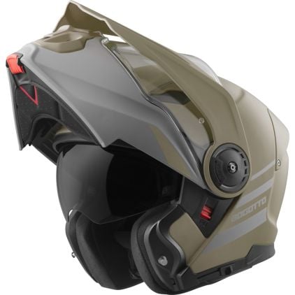 Bogotto FG-102 Duo Brown Fiberglass Flip Up Helmet - Chromeburner