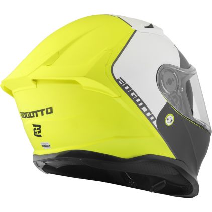 bluetooth motorcycle helmet yellow matte Bogotto H153 BT SPN Black Yellow Bluetooth Helmet Size L